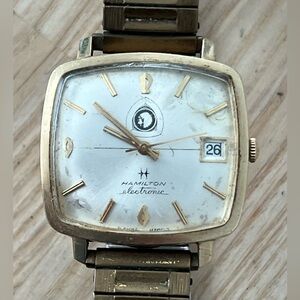 Hamilton Electric Ultra Rare 10K Gold Filled Vintage Watch Curvex Parts/Repair